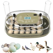 EGG INCUBATOR FOR HATCHING 24-48 EGGS CAPACITY - AUTOMATIC EGG TURNER & TIMER