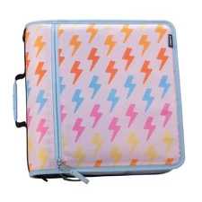 Case-it 3" Printed Nylon Ring Binder with Internal/External Pockets Hypnotic