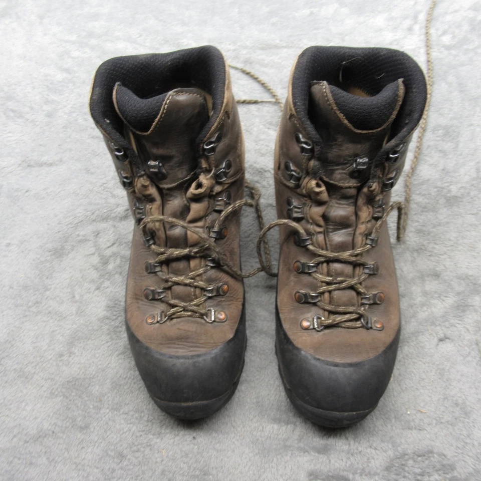Scarpa Nepal Hiking Boots Men 9.5-10? Brown Leather Mountaineering Lace Hard Toe - Image 3 of 4