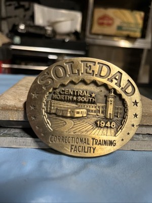 Vintage California Correctional Training Facility Belt Buckle Serial Number 126
