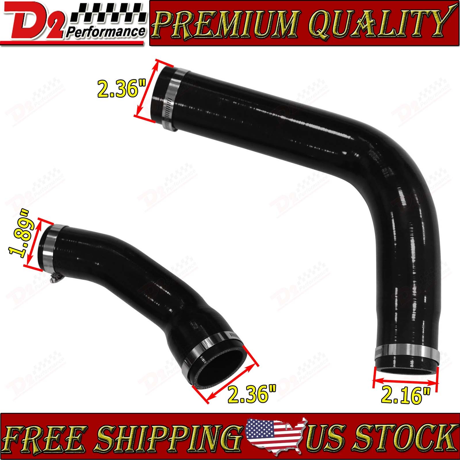 Left Air Intake Intercooler Hose Kit Fit 2013-2016 14 Maserati Ghibli M157 3.0L