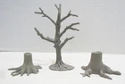 MARX PLAYSET DEAD TREE and 2 TREE STUMPS VINTAGE for BLUE & GRAY FORT APACHE