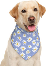 Daisy Flower Floral Purple Dog Bandana Scarf Triangle Bibs Pet Accessories Cat K
