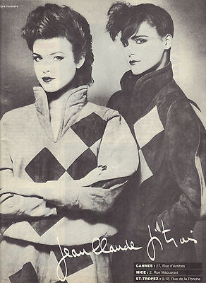 ADVERTISING 1984 JEAN CLAUDE JITROIS haute couture leather