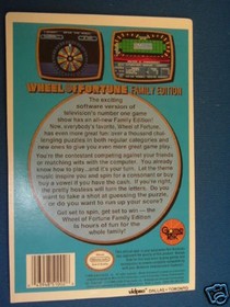 WHEEL FORTUNE FAMILY     NES 8 Bit Nintendo Vidpro Card