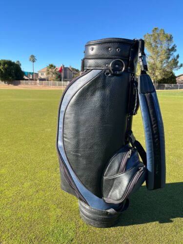 Bolsa de golf Club Glove Cart Staff - Lujo 6 vías negro azul imitación fuerte estilo AFILADO - Imagen 3 de 11