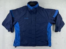 Columbia Jacket Womens Extra Large Blue Bugaboo Windbreaker Mock Neck Outer Shel