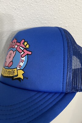 KIRBY NINTENDO BLUE FOAM TRUCKER HAT Mario Video Games