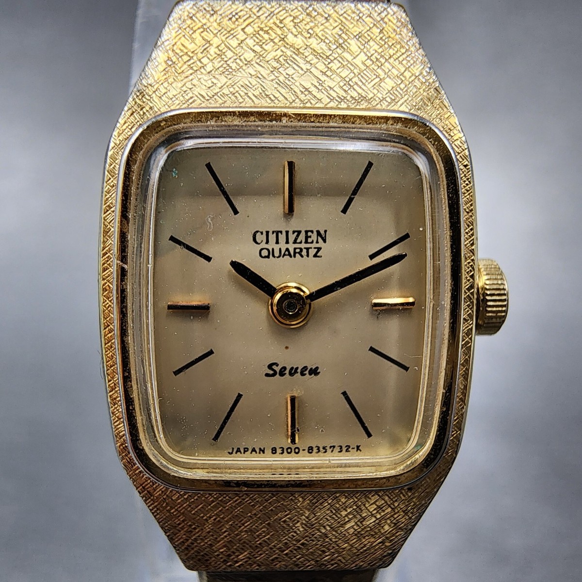 VTG Citizen Seven Watch Women 16mm Champagne Dial Gold Tone