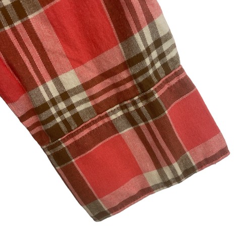 Levi’s Womens Western Shirt XS Oversized Long Sleeve Pearl Snap Button Plaid - Picture 5 of 13