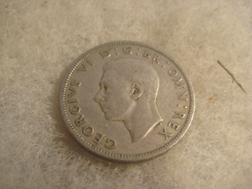 1948 Great Britain 2 Two Shillings, Old British Coin King George VI .