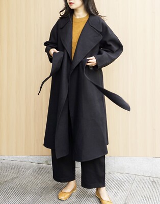 black coat wrap