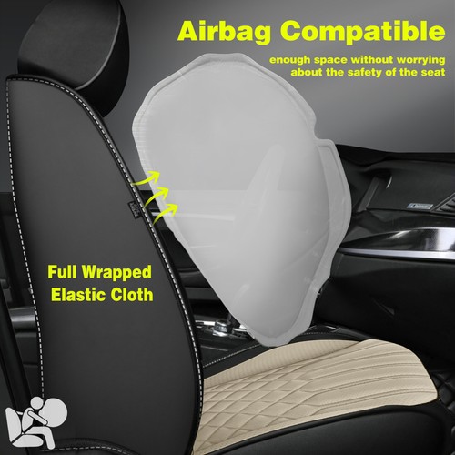 Car Faux leather Pad 2-Seat Covers Front Cushion Fit for Toyota Prius 2003-2015 - Picture 3 of 6