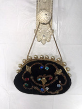 Ann Jackson originals black velvet clutch