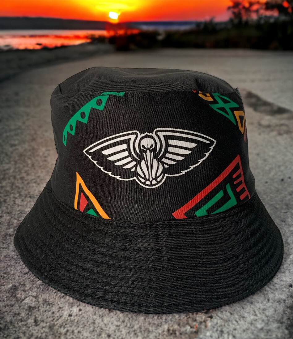 NEW ORLEANS PELICANS NBA Black Reversible Bucket HAT Zion
