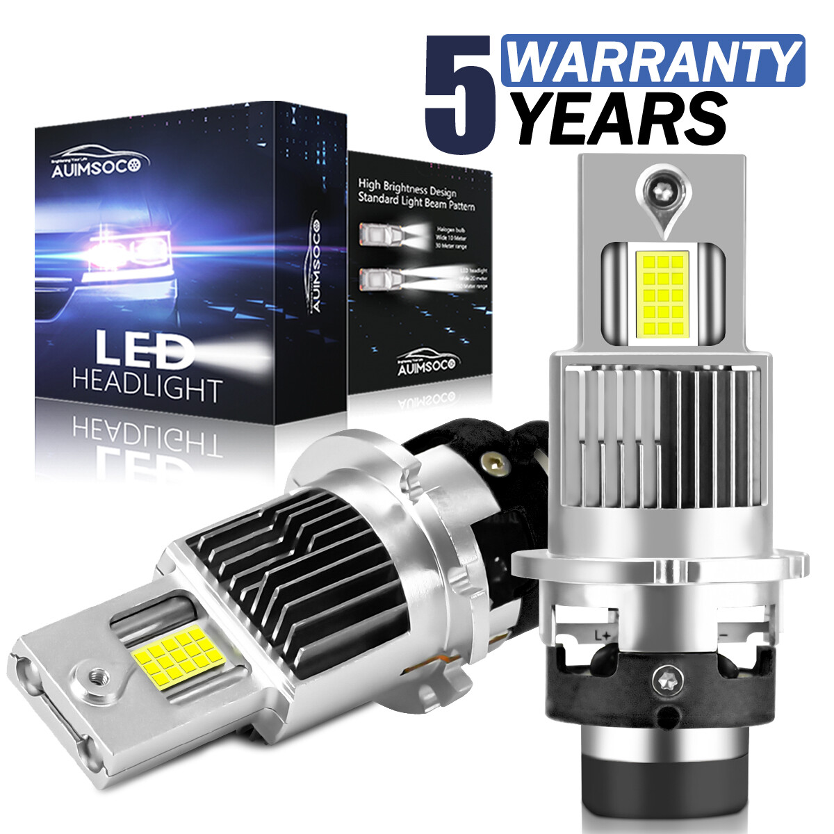 For BMW 745i 745Li 2002-2005 LED Headlight Hi/Lo Beam Lamp 60000LM HID Replace