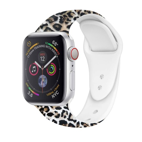 Leopard Rubber Bracelet Cute Strap For Apple Watch Series 7 6 5 4 3 Sports Band - Picture 186 of 198