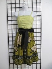 "NEW" VANESSA VIRGINA / ANTHROPOLOGIE / ORG $158 🌸 SIZE 0 ==FIT FLARE SUN DRESS