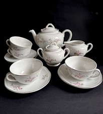 Laveno Richard Ginori Set da Tè Teiera Lattiera Zuccheriera Ceramica 1958 Fiori