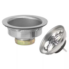 3/4 In. Standard Post Sink Strainer in Brushed Steel