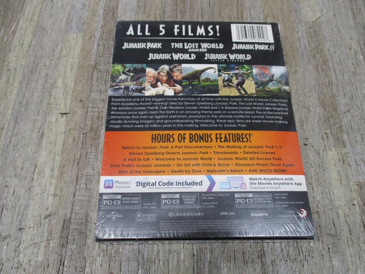Jurassic World 5 Movie Collection Blu-ray dvd set SEALED NEW | eBay