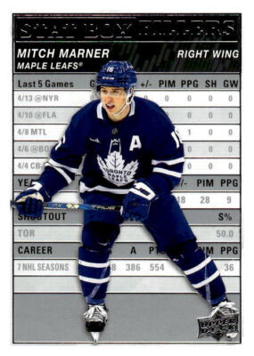 2023-24 Upper Deck #SB-7 Mitch Marner Stat Box Fillers