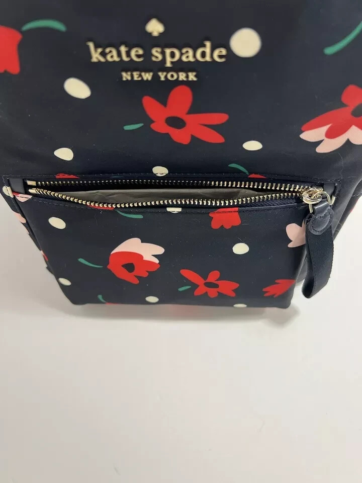 Kate Spade Chelsea Medium Nylon Navy Whimsy Floral Backpack  display picture 1