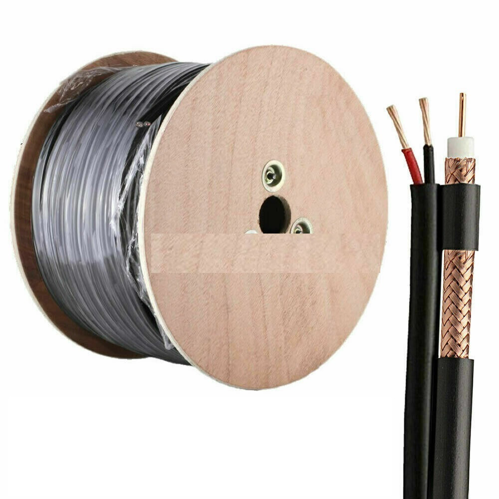 PACE 100m RG59 + 2 Core Power Coaxial Shotgun PBCC Power & Video Cable