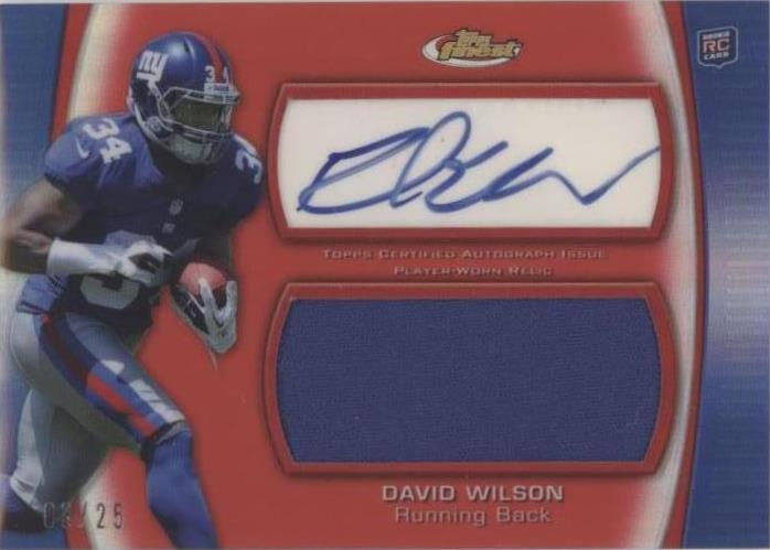 2012 Topps Finest David Wilson #AJR-DW - 1 of 2