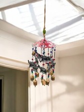 Indian Elephant Hanging Chime Vintage Style Patio , Yard Windchime D cor Gifts