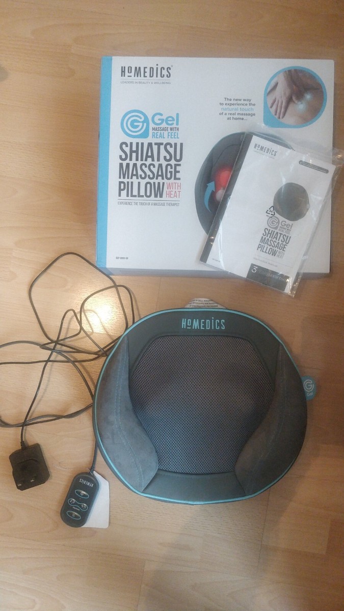 HoMedics Gel Shiatsu Massage Pillow Grey Opened but never used