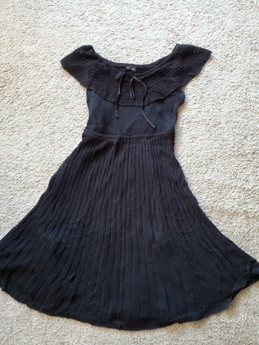 Vintage Y2K Stretching Knit black Dress Goth Grunge Fairy fit S & M/ NEW .  | eBay