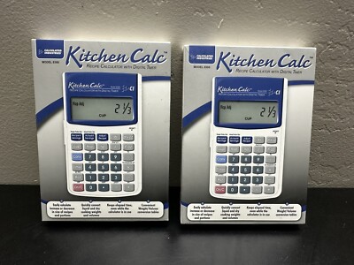 Lot Of 2 Calculated Industries KitchenCalc 8300 Recipe Calculator New