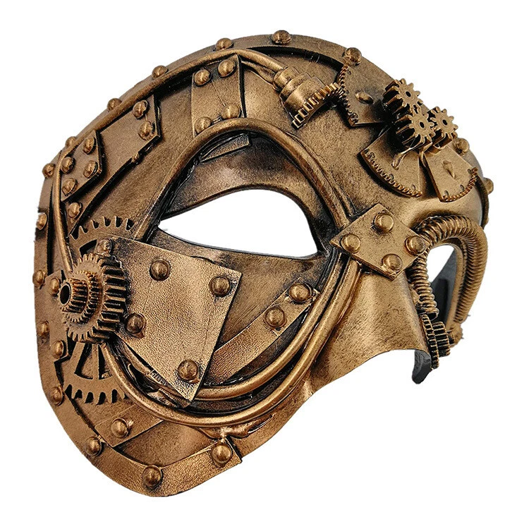 Steampunk Phantom Masquerade Cosplay Medieval Retro Mask CyberPunk Halloween Cos - Image 3 of 4