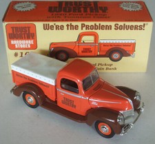 Liberty Trust Worthy 1940 Ford Pickup Truck Bank 7" NEW 1/25 scale 10