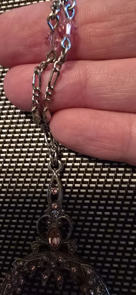 Collar Lupa Lucita Vintage 1928 Tono Oro Cuentas Foto 3 de 3