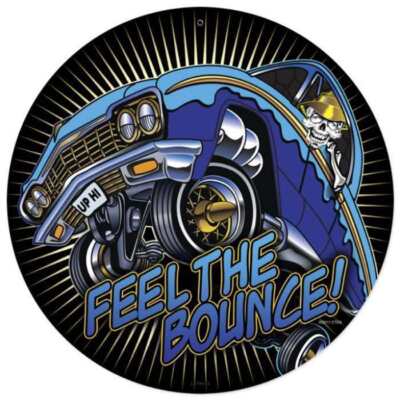Lethal Threat Feel The Bounce Lowrider US Car V8 Retro Sign Blechschild Schild