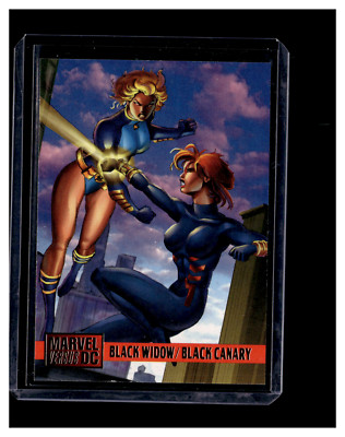 1995 Fleer DC Versus Marvel #53 Black Widow Vs Black Canary