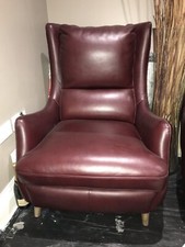 Stunning Premium Bespoke Custom Made Sofa Leather Arm Chairs RRP £1600 EXC. COND