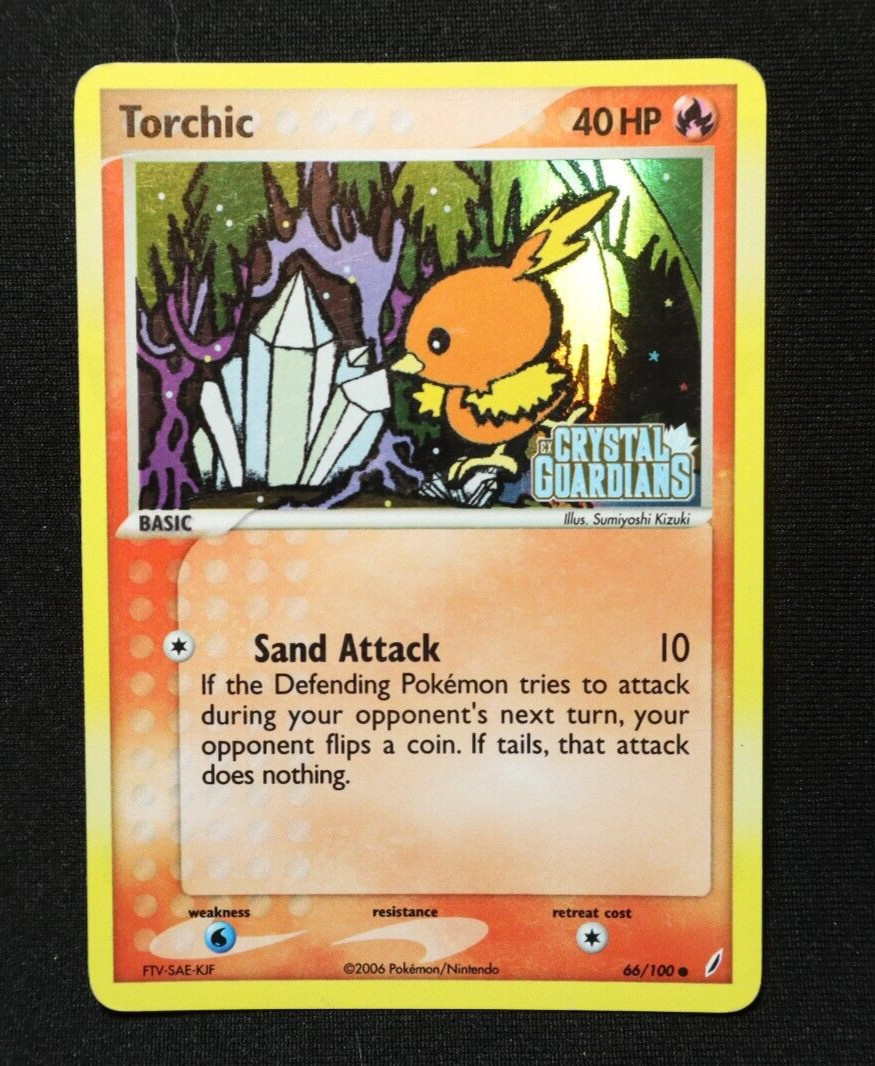Torchic 66/100 Stamped Reverse - EX Crystal Guardians - Near Mint Pokemon TCG