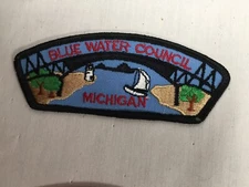 Blue Water Council twill pre fdl Plastic back BSA CSP Patch