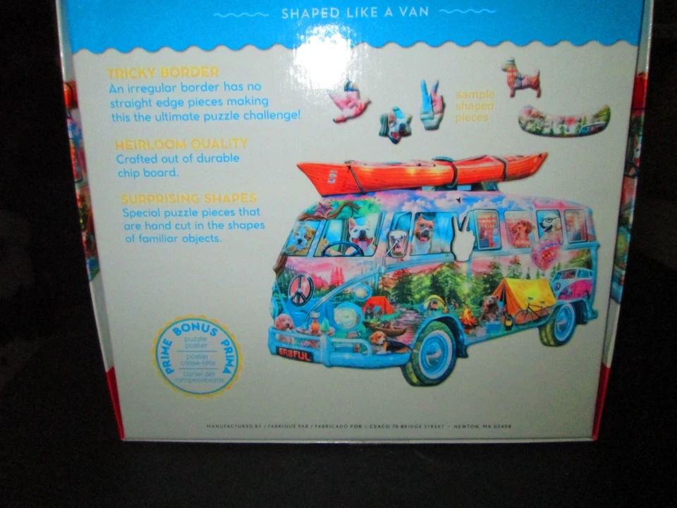 Volkswagen Bus Puzzle Perros y Canoa 500 piezas Nuevo en Caja Foto 3 de 4