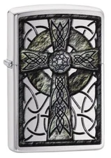Zippo Windproof Lighter With Celtic Cross, 29622, New In Box
