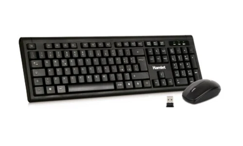 TASTIERA E MOUSE WIRELESS HAMLET 2.4 GHZ CON NANO RICEVITORE ITALIANA