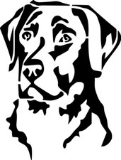 Labrador Retriever Head Decal Sticker Dog Love Pet Lab Lover Rescue Life Bestie
