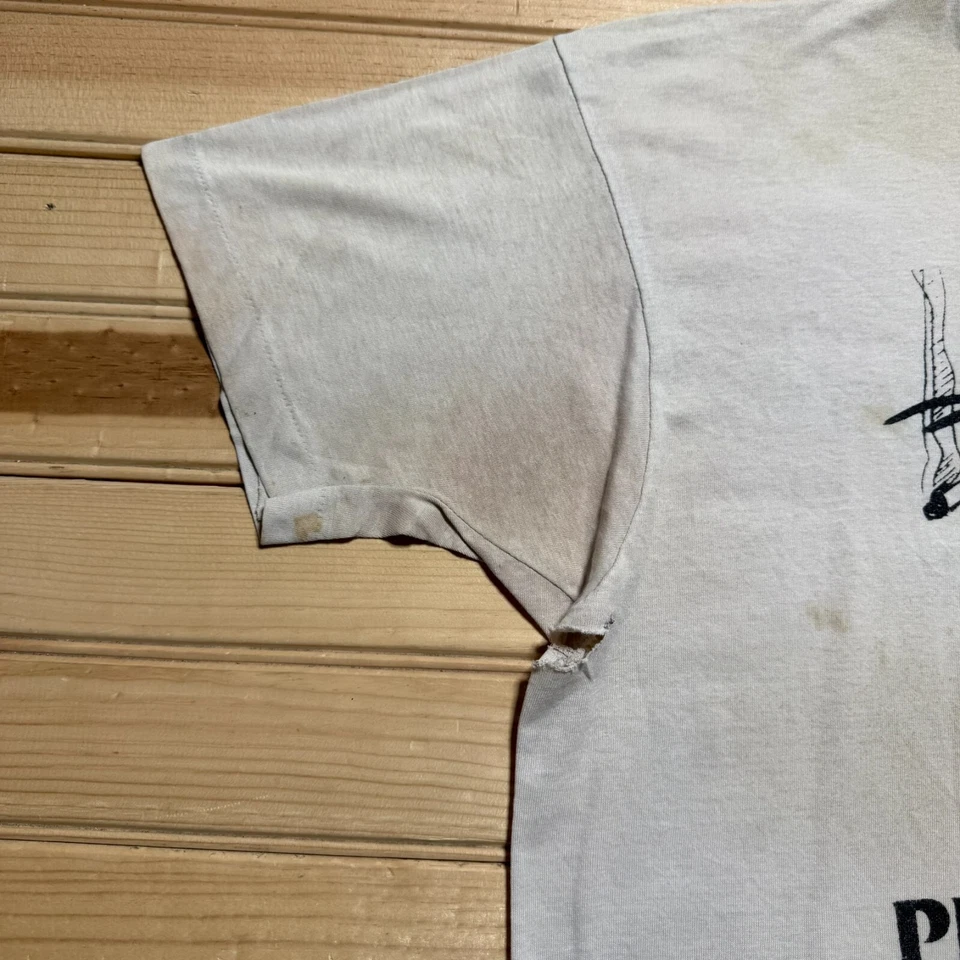 Camisa de Guitarra Vintage Años 80 Thrashed Whistle Pig Productions Grunge Rock Fumar XL Foto 4 de 4