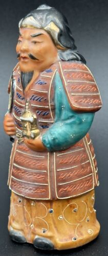 Vintage Japan Kutani Moriage Bishamonten Bishamon God Figurine Statue Japanese - Picture 4 of 11