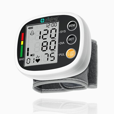 #ad Digital Wrist Blood Pressure Monitor BP Cuff Gauge Heart Rate Machine Black $12.99