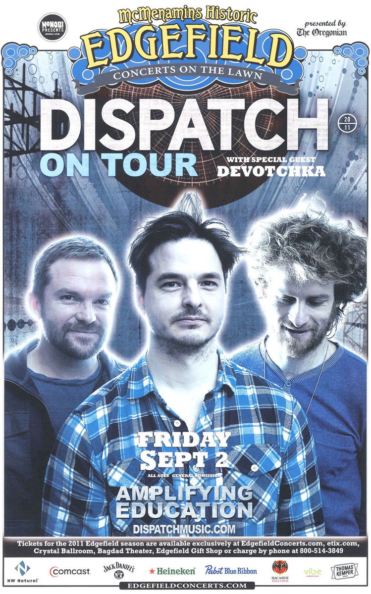 DISPATCH /DEVOTCHKA 2011 PORTLAND CONCERT TOUR POSTER-Jam Band