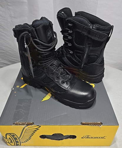 Thorogood Deuce Z-Trac 8" Seitenreißverschluss Wasserdicht Schwarz Herren Größe 10M Stiefel 834-6219